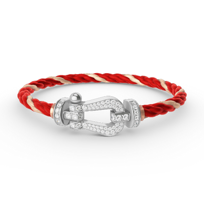 [Triumph Jewelry]FORCE LARGE HORSESHOE FULL DIAMOND BRACELET SILVER