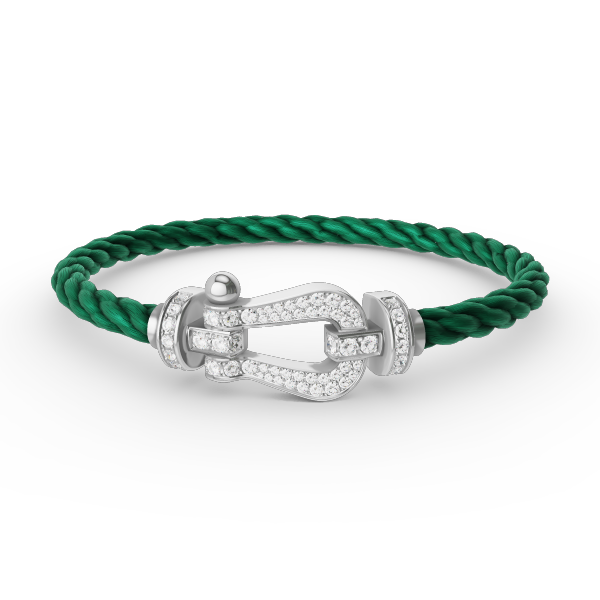 [Triumph Jewelry]FORCE LARGE HORSESHOE FULL DIAMOND BRACELET SILVER