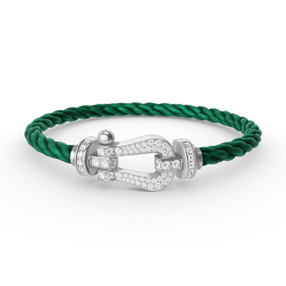 [Triumph Jewelry]FORCE LARGE HORSESHOE FULL DIAMOND BRACELET SILVER