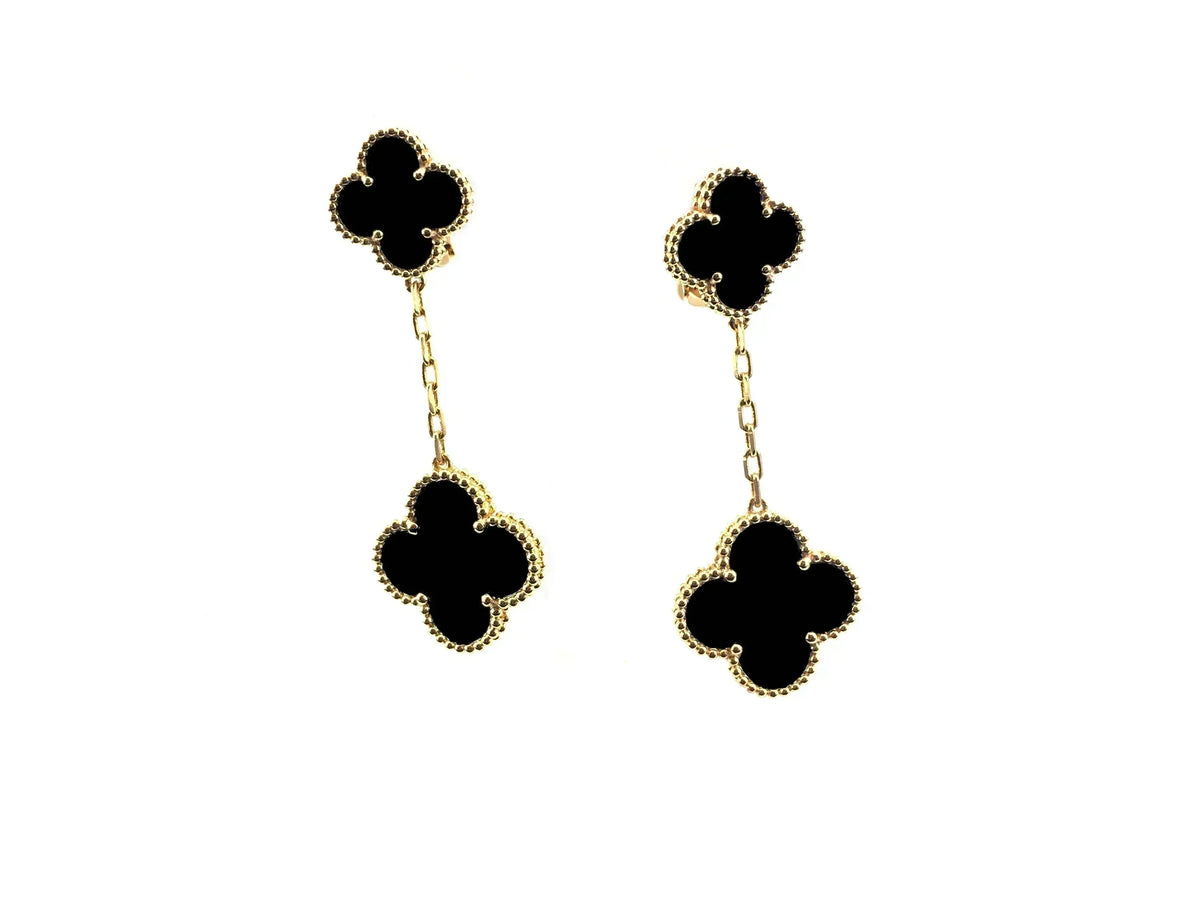 [Triumph Jewelry]CLOVER 2 MOTIFS  EARRINGS (MULTIPLE CHOICESC