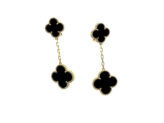[Triumph Jewelry]CLOVER 2 MOTIFS  EARRINGS (MULTIPLE CHOICESC