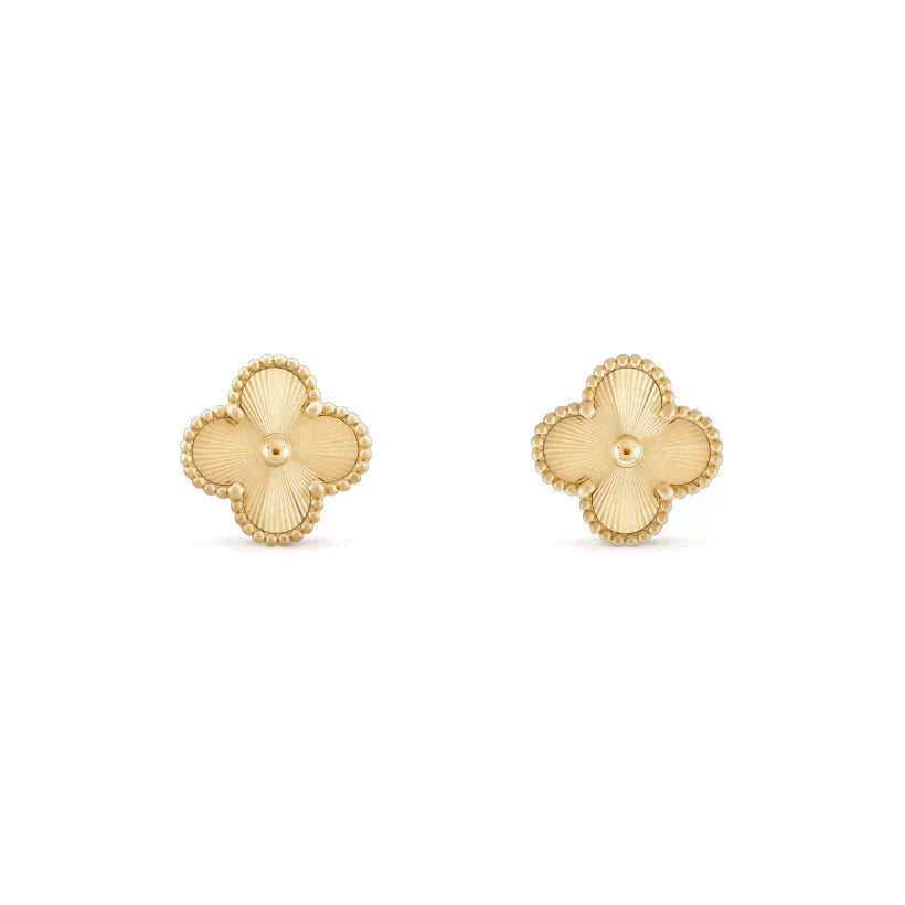 [Triumph Jewelry]CLOVER MEDIUM 1 MOTIFS LASER EARRINGS