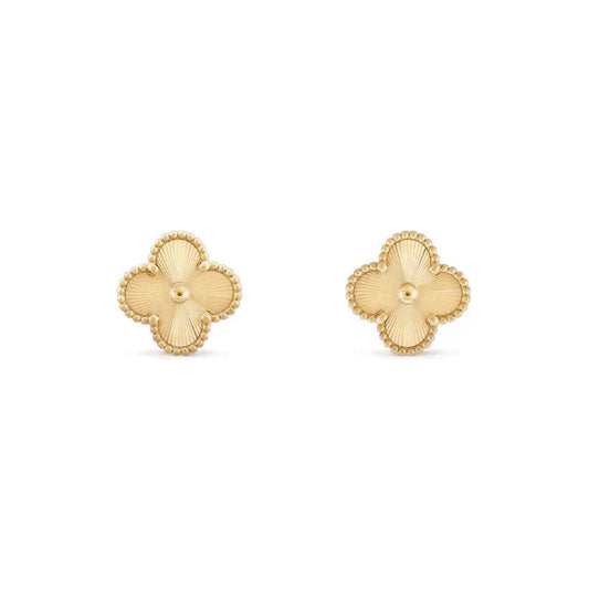 [Triumph Jewelry]CLOVER MEDIUM 1 MOTIFS LASER EARRINGS