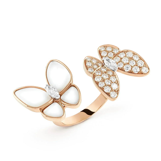 [Triumph Jewelry]TWIN BUTTERFLY DIAMOND MOP RING