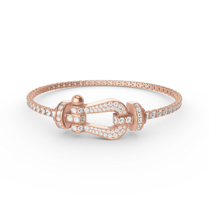 [Triumph Jewelry]FORCE  LARGE HORSESHOE FULL DIAMOND TENNIS BRACELET